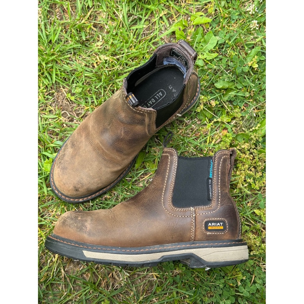 Ariat Work 6B Brown Leather Composite Toe Waterproof Chelsea Boots 10035772